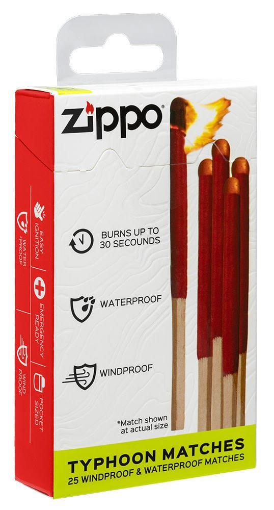 Zippo Typhoon Windproof Matches, 25 Pack KnifeCenter 40570
