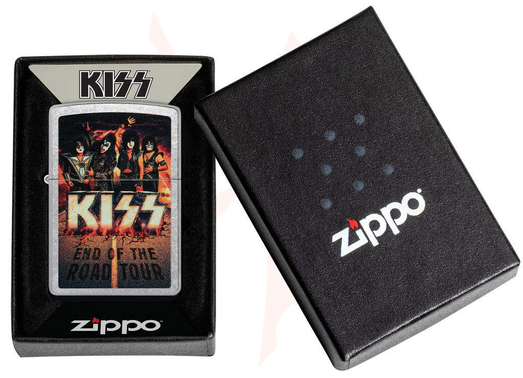 Zippo Lighter Street Chrome, KISS End of the Road Tour