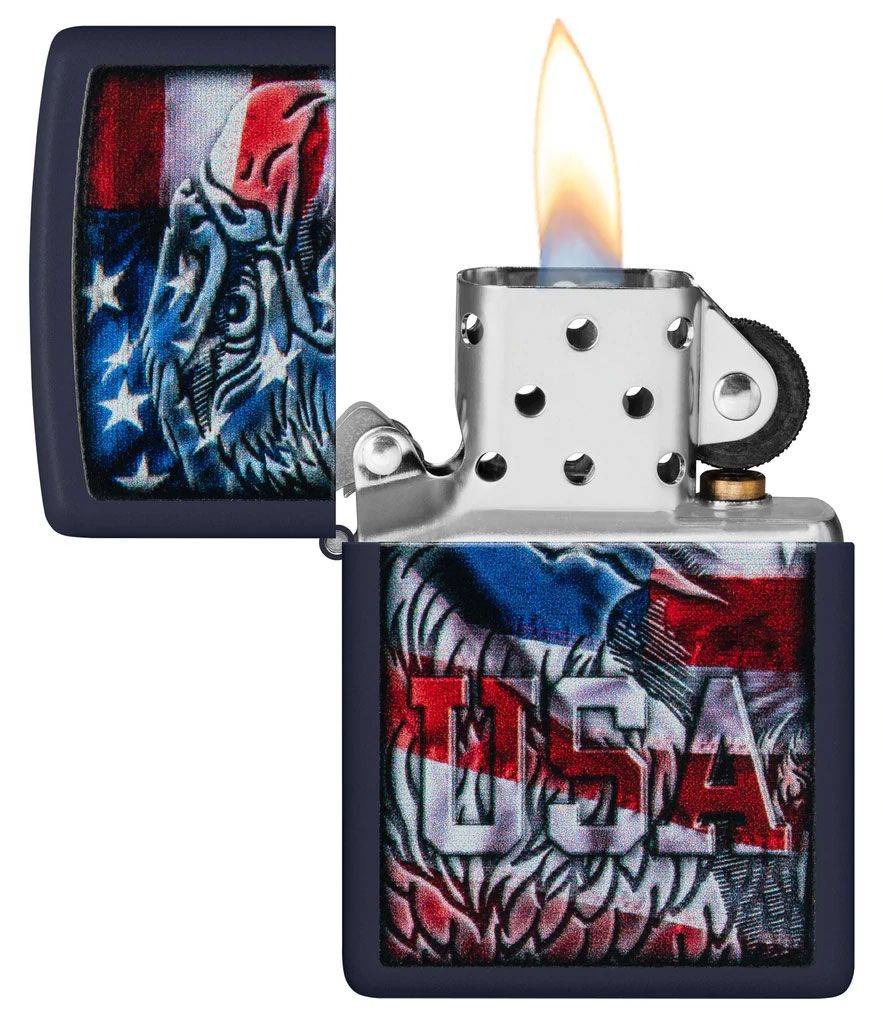 Gift Box Set Knife/Lighter - US Flag/Eagle