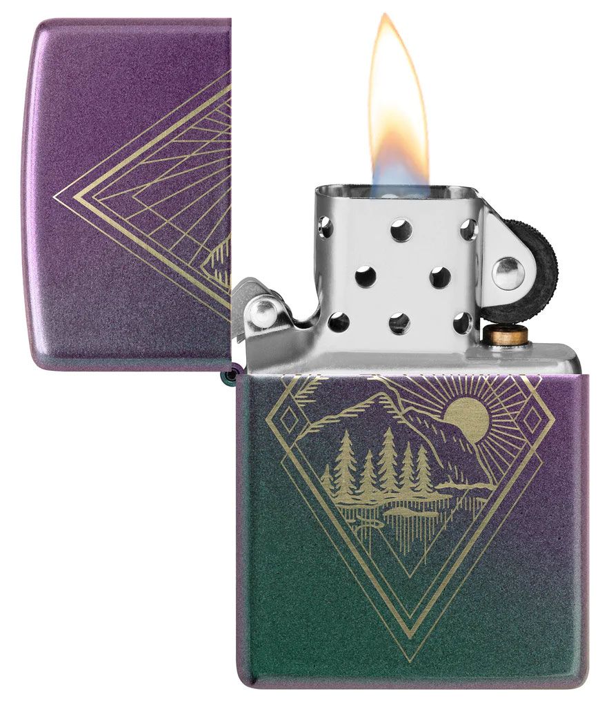 Zippo Lighter Iridescent, Geometric Vista - KnifeCenter - 48382