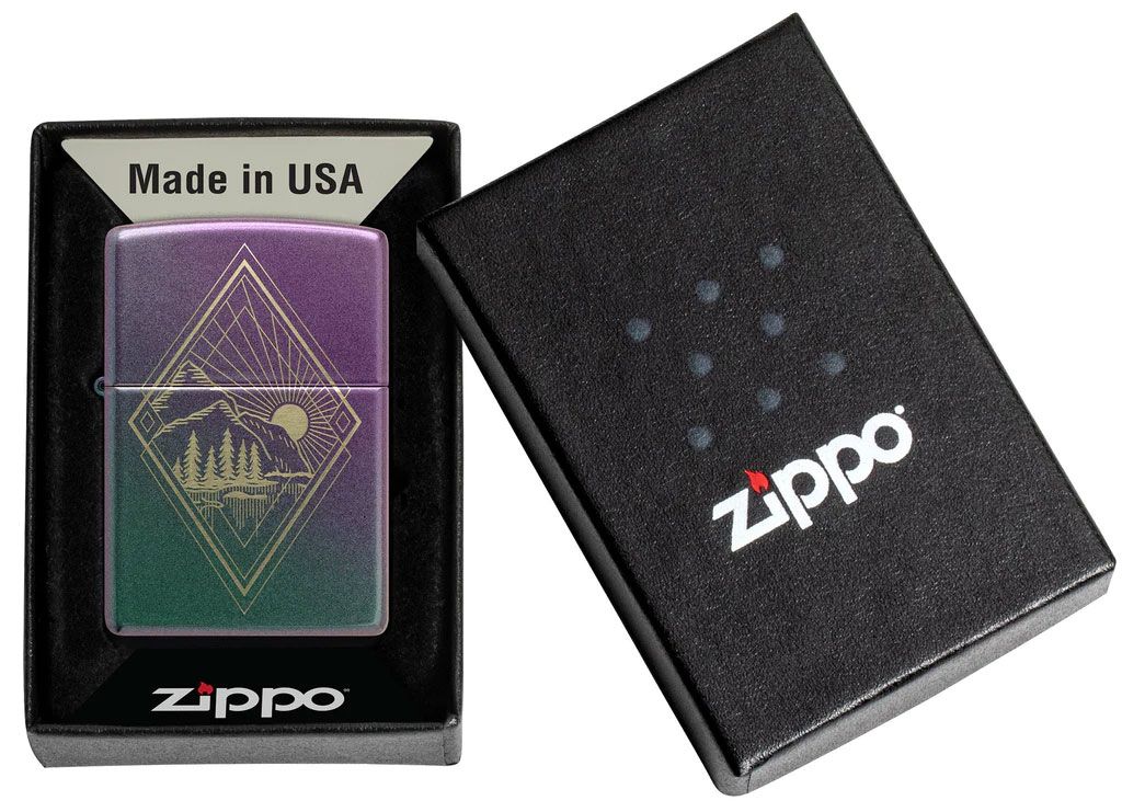 Zippo Lighter Iridescent, Geometric Vista - KnifeCenter - 48382