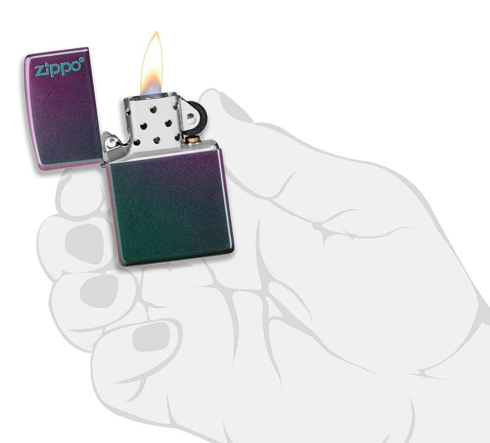 Zippo Lighter Classic Iridescent Lighter with Zippo Logo