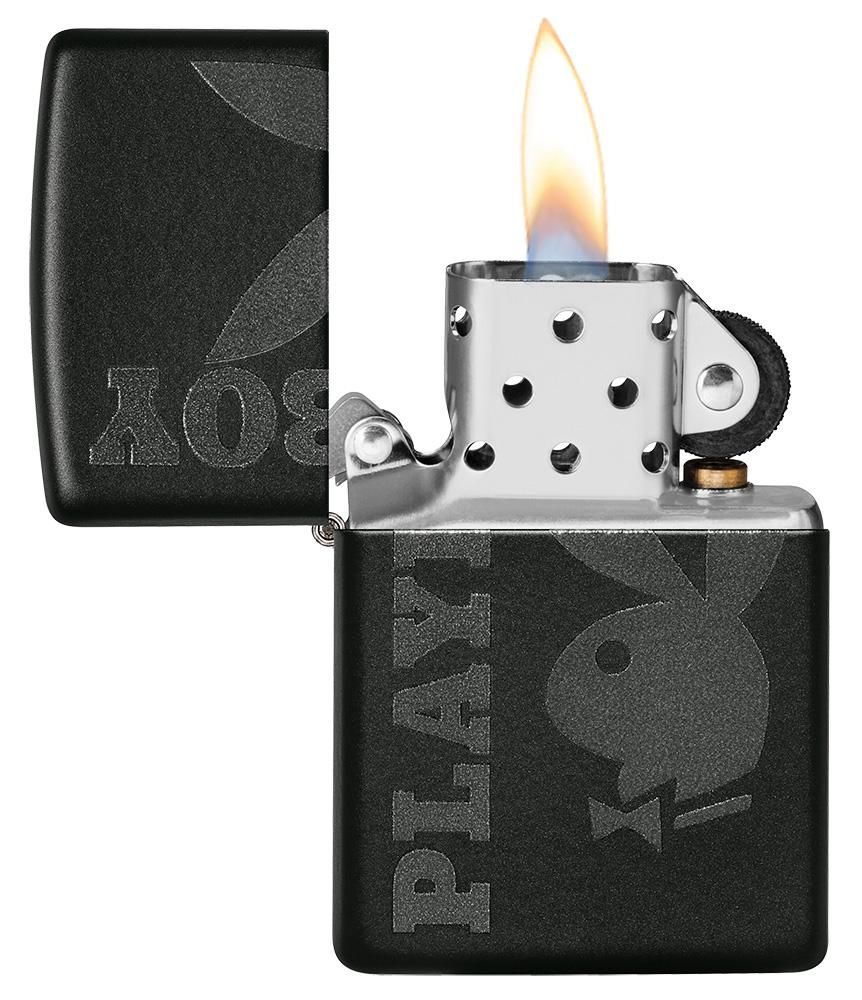 Playboy Black Pattern Windproof Lighter