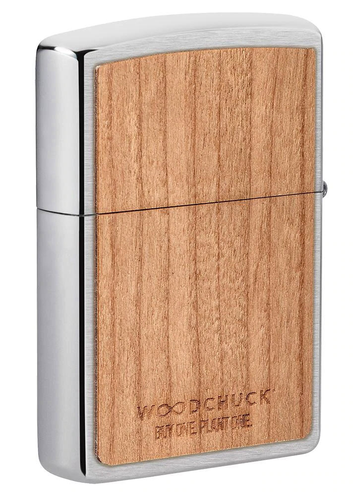 Zippo Lighter Woodchuck USA, Brushed Satin, Cherry - KnifeCenter
