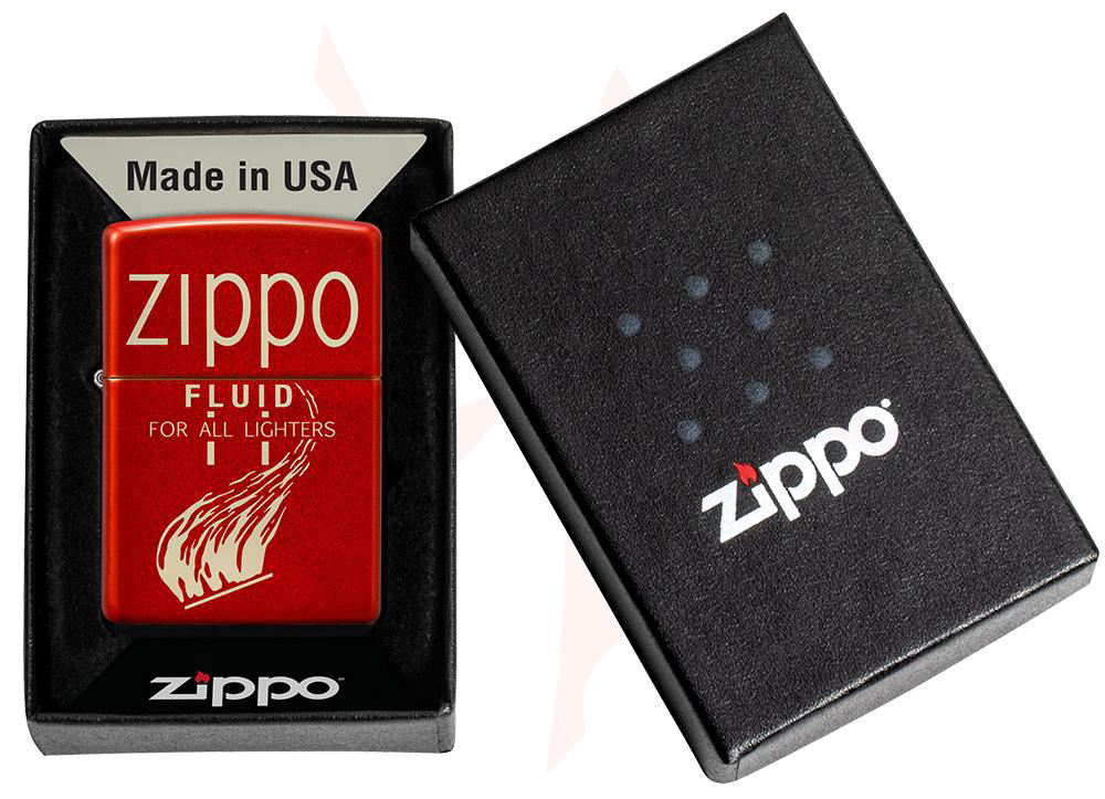 Zippo Lighter Metallic Red, Vintage Zippo Fluid