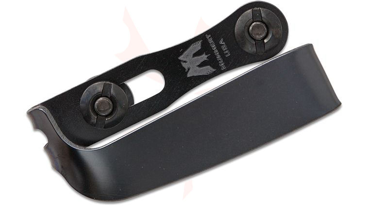 Mummert Knives Custom Slotted Titanium Clip Reverse V2 with Mounting Hardware, STG Black