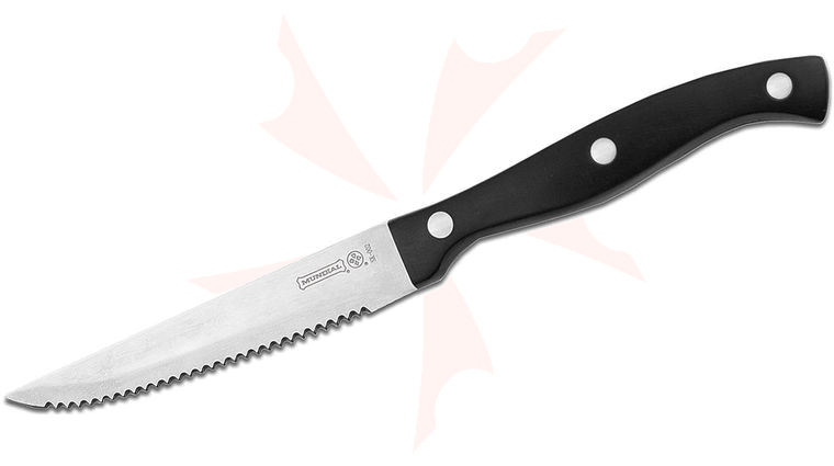 Mundial 4.25 inch Serrated Steak Knife, Black Zytel Handles