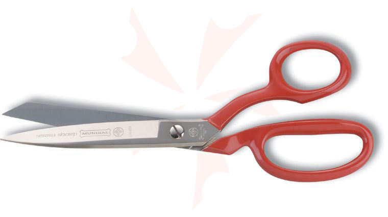 Mundial Classic Forged 8 inch Serra Sharp Dressmaker Bent Shears Micro-Serrated Blade