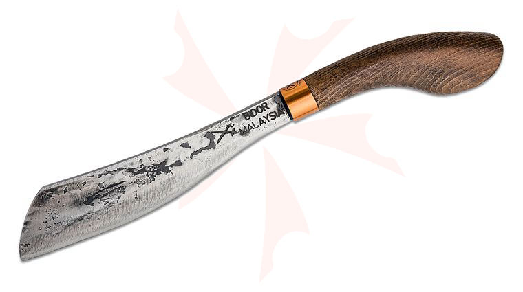 MY Parang Duku Chandong Machete 10.5 inch Carbon Steel Blade, Wood Handle, Nylon Sheath