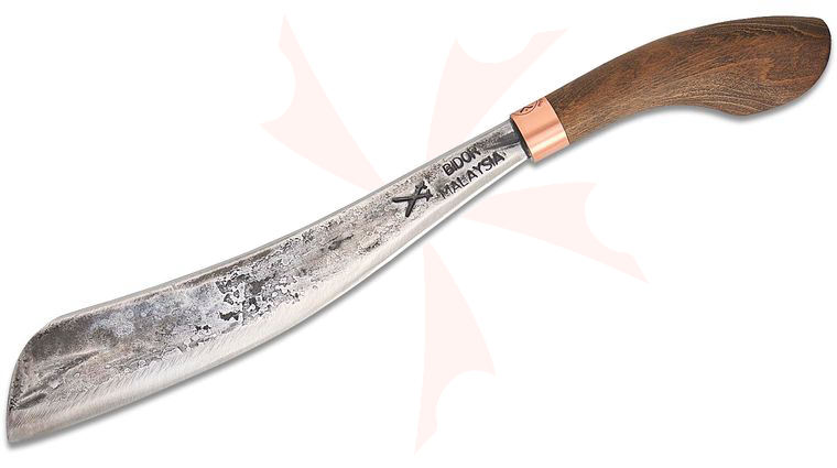 MY Parang Duku Chandong Machete 12 inch Carbon Steel Blade, Wood Handle, Nylon Sheath
