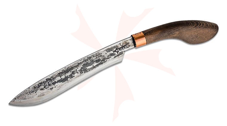 MY Parang Golok 125 Machete 11 inch Carbon Steel Blade, Wood Handle, Nylon Sheath