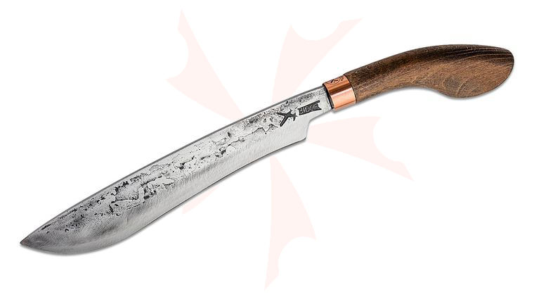 MY Parang Golok 135 Machete 12.25 inch Carbon Steel Blade, Wood Handle, Nylon Sheath