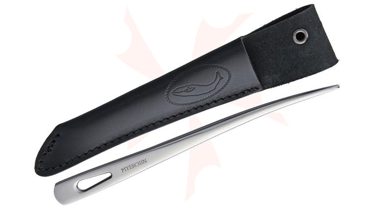 Myerchin A009 Marlin Spike, 7 inch Overall, Stainless Steel Construction, Black Leather Sheath