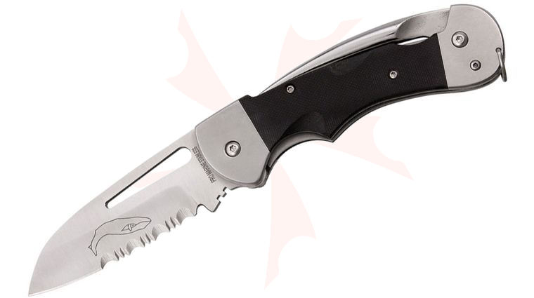 Myerchin B300P Generation 2 Captain Pro Folder 2.8 inch Combo Blade, Black G10 Handles