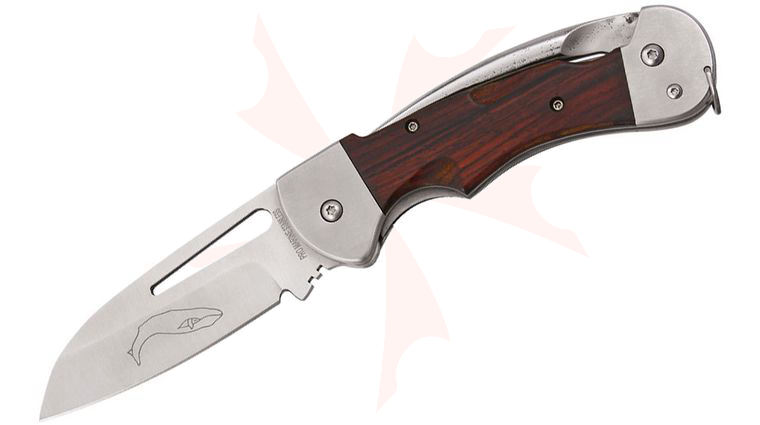 Myerchin BW300 Generation 2 Captain Folder 2.8 inch Plain Blade, Bubinga Wood Handles