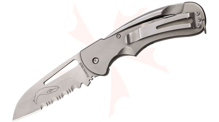 Myerchin TF300P Generation 2 Captain Rigging Knife 2.8 inch Combo Blade, Titanium Handles