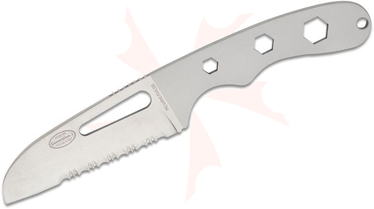 Myerchin A510P Offshore Safety/Dive Knife 3.5 inch Serrated Sheepsfoot Blade, Nylon Sheath