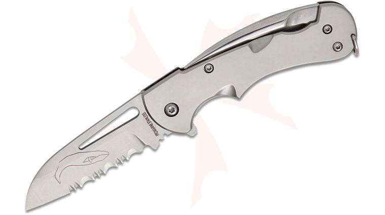 Myerchin A377P Generation 2 Crew Rigging Knife 2.3 inch Combo Blade, Titanium Handles