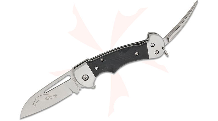 Myerchin BF377 Generation 2 Crew Pro Rigging Knife 2.5 inch Sheepsfoot Blade, Black G10 Handles