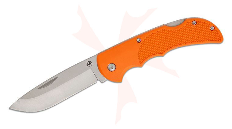 Boker Magnum HL Single Pocket Knife 3.31 inch Satin Drop Point Blade, Orange FRN Handles, Nylon Pouch