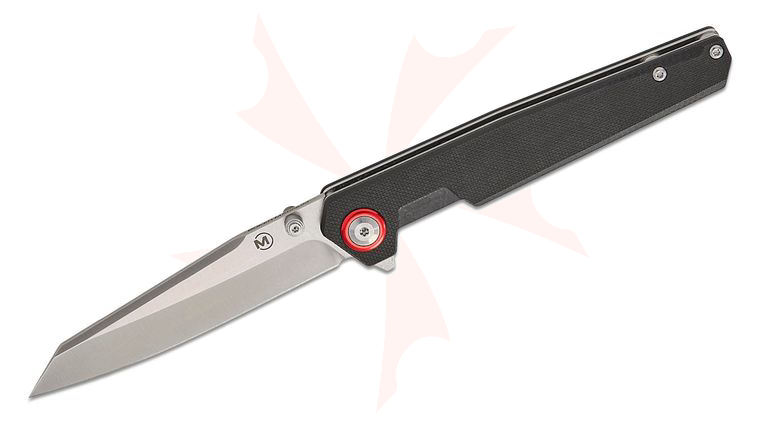 Boker Magnum Brachyptera Flipper Knife 3.54 inch 440A Satin Reverse Tanto Blade, Black G10 Handles