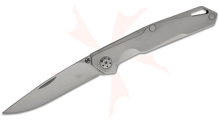 Boker Magnum Shiny EDC Folding Knife 2.36 inch Mirror Polished Drop Point Blade, Black G10 Handles