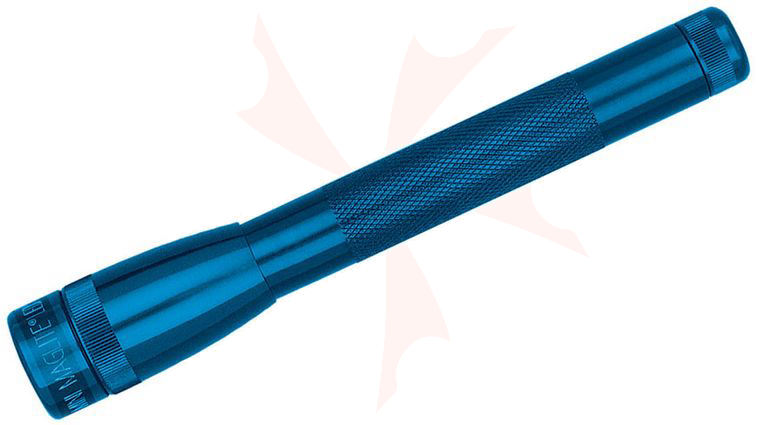 Maglite Minimag LED 2 AA Flashlight, Blue Aluminum, Nylon Belt Holster