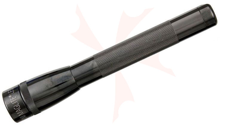 MagLite Mini Pro AA LED Flashlight, Black Aluminum, Nylon Sheath