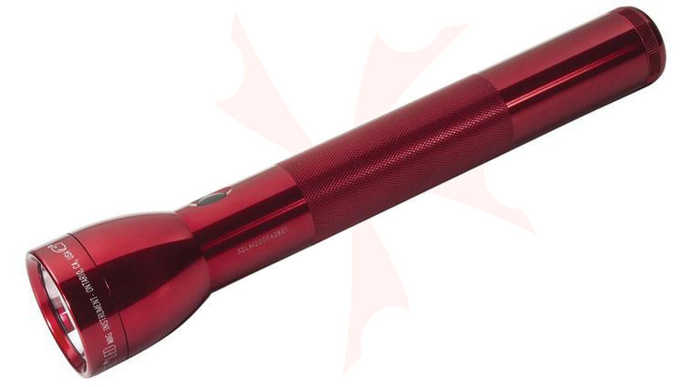 Maglite ML300L 3 D-Cell 3rd Gen LED Flashlight - Red Aluminum