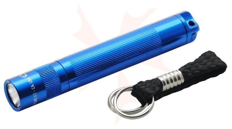 Maglite Solitaire AAA Classic Flashlight with Key Loop - Blue Aluminum