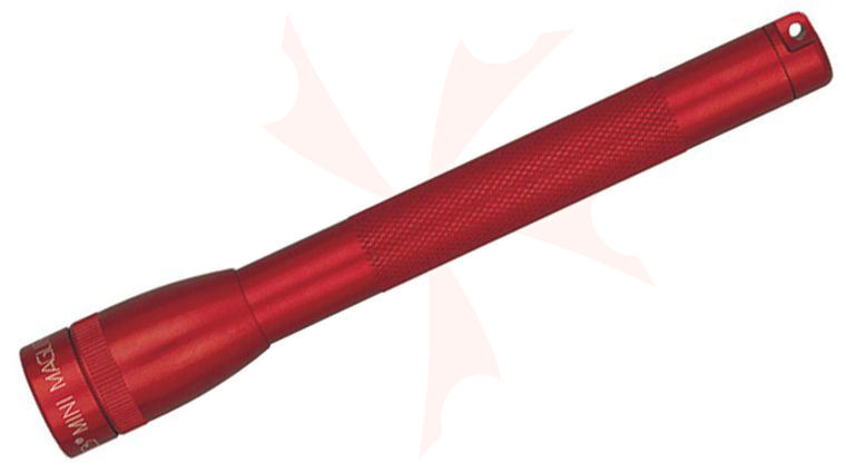 Maglite Minimag 2 AAA Flashlight in Gift Box and Pocket Clip - Red Aluminum