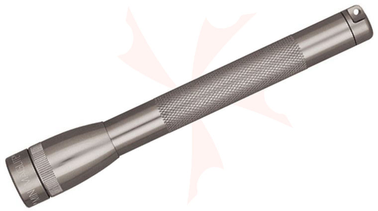 Maglite Minimag 2 AAA Flashlight in Gift Box and Pocket Clip - Pewter Gray Aluminum