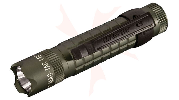 Maglite Mag-Tac 2 CR123 LED Flashlight, Foliage Green Aluminum with Crowned Bezel, 320 Lumens