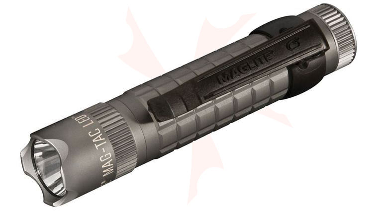 Maglite Mag-Tac 2 CR123 LED Flashlight, Urban Gray Aluminum with Crowned Bezel, 320 Lumens
