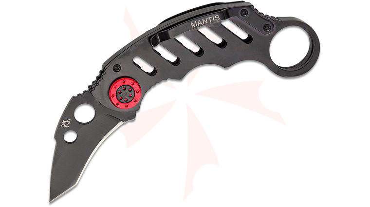 Mantis MK-2 Cinq 2 Folding Karambit 2 inch Tanto Blade, Steel Handles