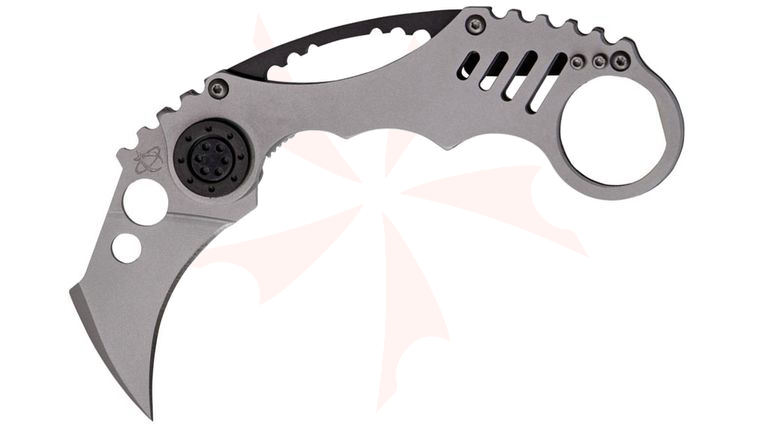 Mantis Knives MK-3vXb Encore Folding Karambit Knife 2 inch Blade, Steel Handle