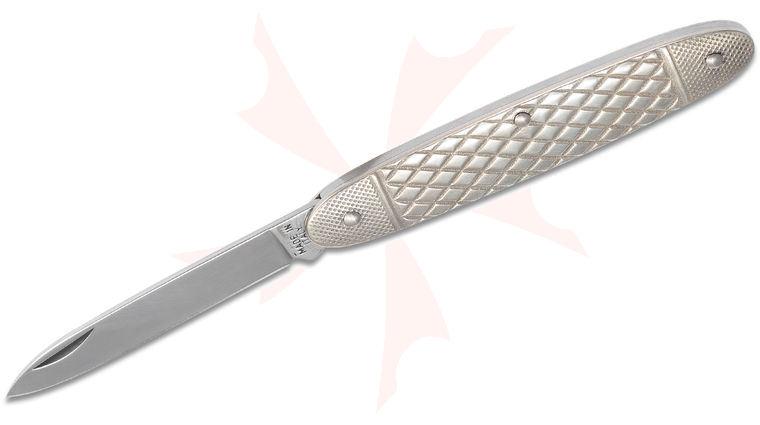 Maserin Temperini Classic Slipjoint Pocket Knife 2.56 inch Plain Pen Blade, Nickel Silver Scales