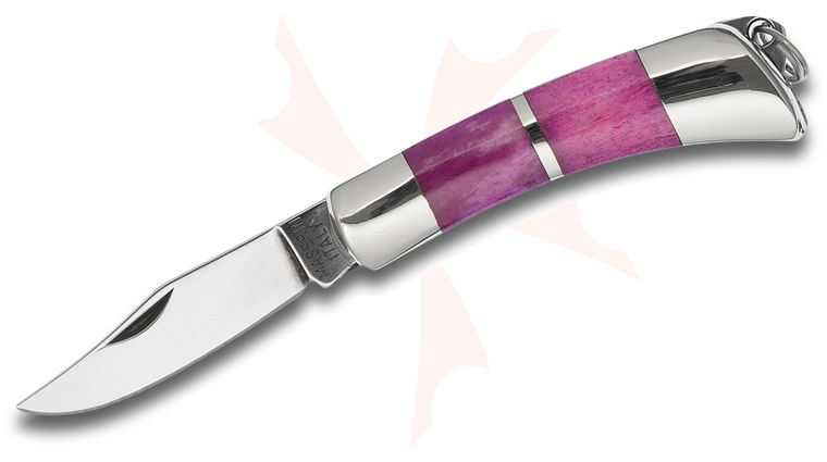 Maserin 707/RS Mignon Classic Miniature Folding Knife 1.25 inch Blade, Pink Bone Scales