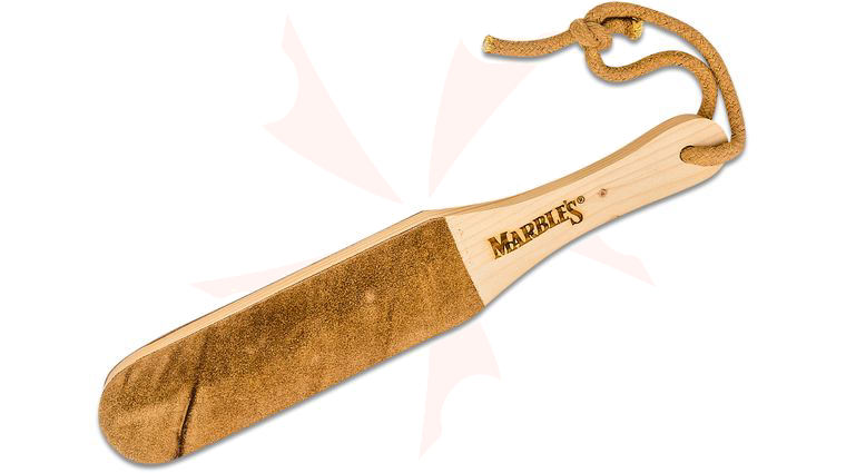 Marble's Double Sided Leather Paddle Strop, 12.25 inch Overall, Wood Handle