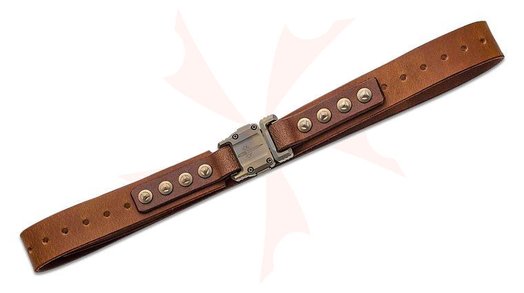 Marfione Custom Knives Male Apis Belt - Brown Leather - 45 inch Overall
