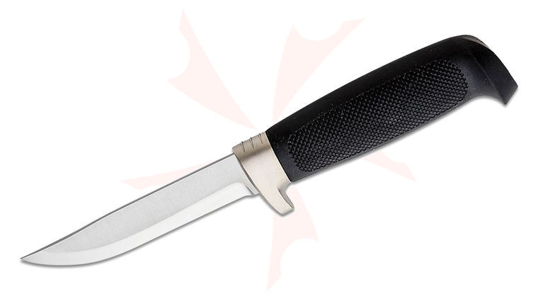 Marttiini Little Classic Fixed 3.5 inch Plain Blade, Black Kraton Handles