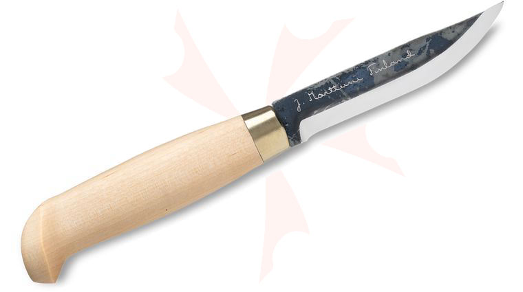Marttiini Arctic Circle Fixed 3-1/2 inch Carbon Blade, Birch Wood Handle