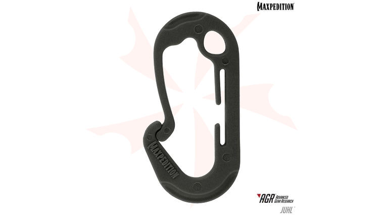 Maxpedition JUHLBLK AGR Advanced Gear Research J Utility Hook Carabiners, Large, Pack of 4, Black
