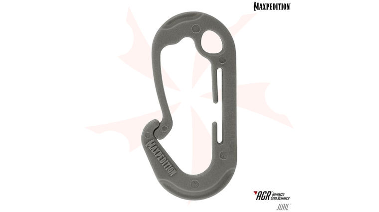Maxpedition JUHLGRY AGR Advanced Gear Research J Utility Hook Carabiners, Large, Pack of 4, Gray