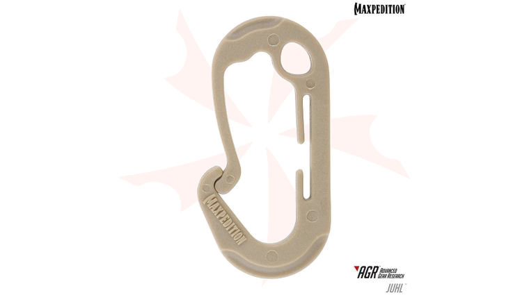 Maxpedition JUHLTAN AGR Advanced Gear Research J Utility Hook Carabiners, Large, Pack of 4, Tan