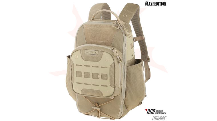 Maxpedition LTHTAN AGR Advanced Gear Research Lithvore 17L Everyday Backpack, Tan