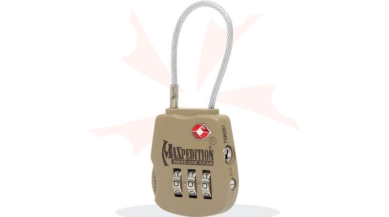 Maxpedition TSALOCK Tactical Travel Luggage Lock, Khaki