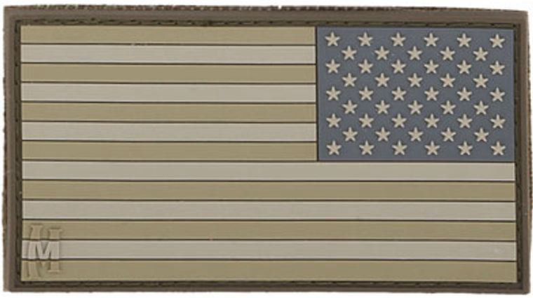 Maxpedition PVC Small Reverse USA Flag Patch, Arid