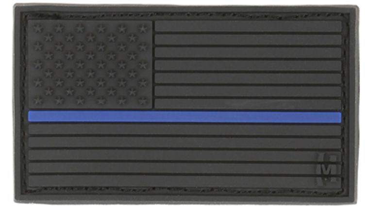 Maxpedition PVC Small USA Flag Patch, Law Enforcement Thin Blue Line