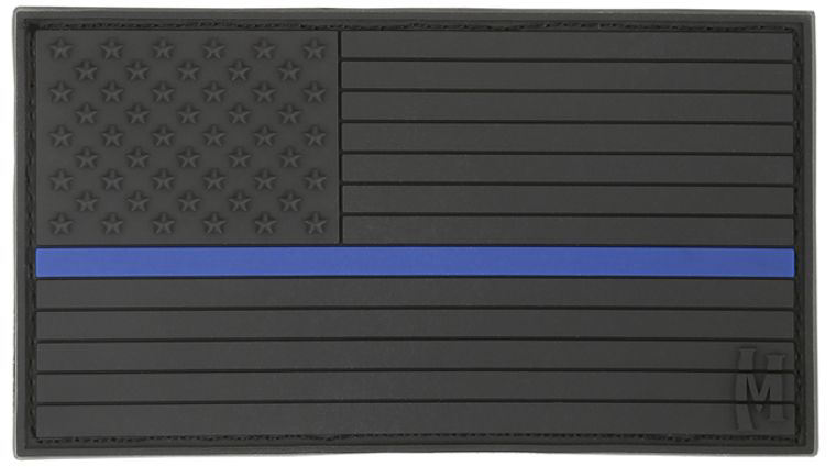 Maxpedition PVC Large USA Flag Patch, Law Enforecement Thin Blue Line